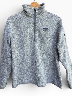 Patagonia Better Sweater Women's Heathered Grey 1/4 Zip Pullover Size Large